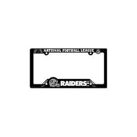 Buy Oakland Raiders PLASTIC License Plate Frame now!