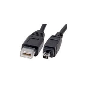 Wired--up FireWire Cable 6 Pin to 4 Pin 1.8m IEEE 1394 DV Lead - Black