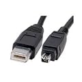 Wired--up FireWire Cable 6 Pin to 4 Pin 1.8m IEEE 1394 DV Lead - Black