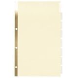 WorkSaver? Insertable Tab Dividers, 14 x 8-1/2, 8 Tab, Clear
