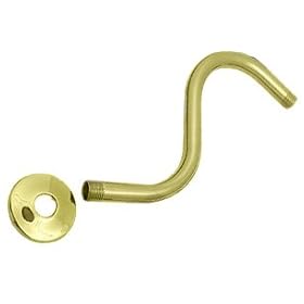 Buy 10 Polished Brass Shower Head S Curved Wall Mount Arm by BF now!