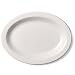 Beige Narrow Rim Oval Plate, 9" x 12" (11-0096)