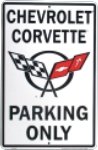 Chevrolet Corvette Metal Parking Sign *SALE*
