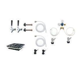 Two Tap Wall Mount Home Brew Kegerator Conversion Kit