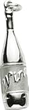 Wine Bottle Charm, Sterling Silver