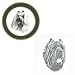 Mastiff Neopolitan 10' Green Plate, Porcelain by Rosalinde (10' diameter)