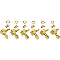 Fender American Series Stratocaster Guitar Tuners with Gold Hardware Set of 6, Gold