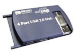 Micro Innovations USB125P USB 2.0 Travel Hub (4-Port)
