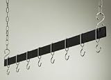 Rogar Black and Chrome Hanging Bar Rack 54-in.