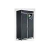 75 x 160cm BLACK COVER RAIL WARDROBE CLOTHES CUPBOARD