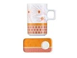 Arzberg Akita Akita Red Espresso Cup w Snack Saucer 3.7-oz. by Arzberg