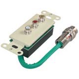 Cables To Go RapidRun Break-Away - Wall plate - composite video / audio - RCA (F) - MUVI connector - ivory