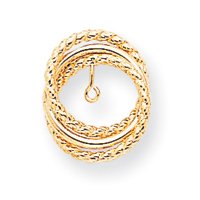 14k Polished and Twisted Fancy Earrings Jackets - JewelryWeb