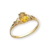 14K Yellow Gold Teens November Birthstone Ring - Size 5