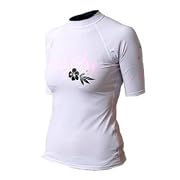 Body Glove Womens Short Sleeved Lycra Rash Guard Vest - White
