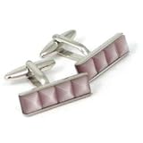 Babette Wasserman Lilac Cats Eye Bridge Cufflinks