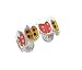 Toe Ring - Sterling Silver Red & Orange Enameled Ladybug Toe Ring