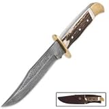 Szco Supplies Damascus Hunter Hunting Knife