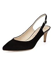 Autograph Suede Water Resistant Pointed Toe Slingback Shoes with Insolia®