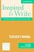Inspired to Write Teacher's Manual: Readings and Tasks to Develop Writing