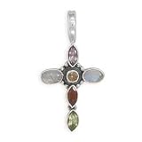 Small Multistone Cross Pendant Amethyst, Citrine, Blue Topaz, Garnet, and Peridot Sterling Silver Necklace 21G8cqW%2Bd0L. SL160 Small Multistone Cross Pendant Amethyst, Citrine, Blue Topaz, Garnet, and Peridot Sterling Silver Necklace