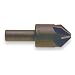KEO 55116 High-Speed Steel Single-End Countersink, TiN Coated, 6 Flutes, 120 Degree Point Angle, Round Shank, 1" Shank Diameter, 2-1/2" Body Diameter