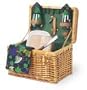 Picnic Time Napa 11 3/4" Willow basket w/ wine & cheese service for 2