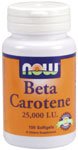 Beta Carotene by NOW Foods - (25000IU - 100 Softgels)