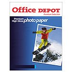 Office Depot(R) Premium Photo Paper, Glossy, 69 Lb., 100 Brightness, 8 1/2in. x 11in., Pack Of 100 Sheets
