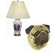 Porcelain Lamp with Pug