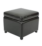 IMAGE OF Jonathan Bi-Cast Leather Storage Ottoman