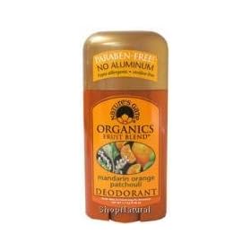 Deodorant, Stick, Mandarin Orange & Patchouli, Propylene Glycol & Paraben Free, Part Organic