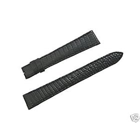 New & Genuine Cartier Watch Band Black Lizard 17mm