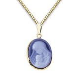 Madonna & Child Genuine Agate Cameo Pendant - B0000T2M1G