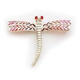Sterling Silver Pink Enameled Dragonfly Pin