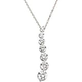 Gorgeous! 14k White-gold 1.50 CTTW Moissanite Journey-necklace