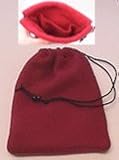 Gallant Hand: Fleece Two-Pocket Dice Bag ? Red (6"x8") - Holds Over 100 Dice
