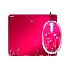 Saitek Expression Maus mit pad (800dpi, USB 2.0) hell pink butterfly