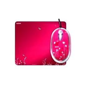 Saitek Expressions Notebook Mouse and Mouse Pad (Pink Butterfly)