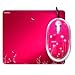 Saitek Expression Maus mit pad (800dpi, USB 2.0) hell pink butterfly