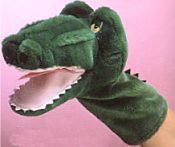 Childrens Toyshop  Toys : Plush Ali Alligator Hand Puppet 12"