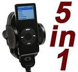 5 In 1 Universal Apple iPod Player Multi-Function - Fm Transmitter- Cradle - Holder - Charger - Usb Charger
