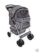 Classic Zebra 4 Wheel Pet Stroller