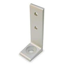 Faztek 15 Series Floor Mount Foot with Clear Anodize Finish, Aluminum 6063-T6, 1-1/2" Width