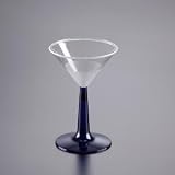 6 OZ. TWO PIECES CLEAR WITH BLUE BASE MARTINI GLASS 8/12 96CS