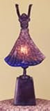 Meyda Tiffany 24097 Silhouette Erte Dancer - One Light Accent Lamp, Purple/Blue Finish