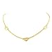 14K Yellow Gold Diamond Cut Rolo Necklace 17