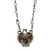 Vintage Heart Locket Necklace - Ruby Austrian Crystal Women's Jewelry