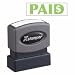 Xstamper One-Color Title Message Stamp, "Paid, " Pre-Inked/Re-Inkable, Light Green (1827)