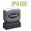 Shachihata Title Stamps,"Paid",Impression 1/2"x1-5/8",Light Green